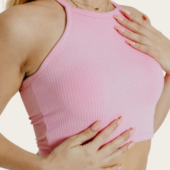 Klassy Network High Neck Crop Top | Small | Light Pink Brami Barbiecore Babygirl - Picture 7 of 9